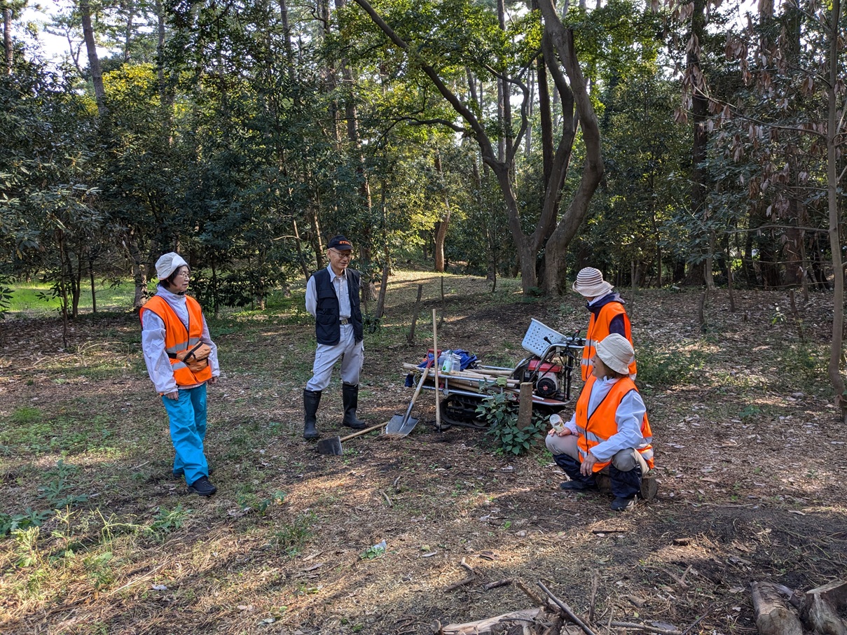 青山保安林活動中